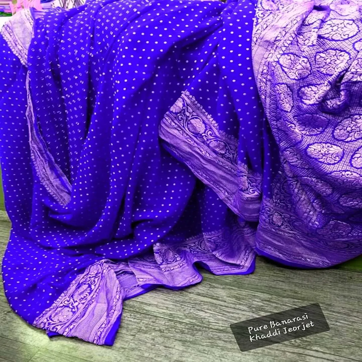 Navy Blue Heavy Occasion Handloom Banarasi Saree