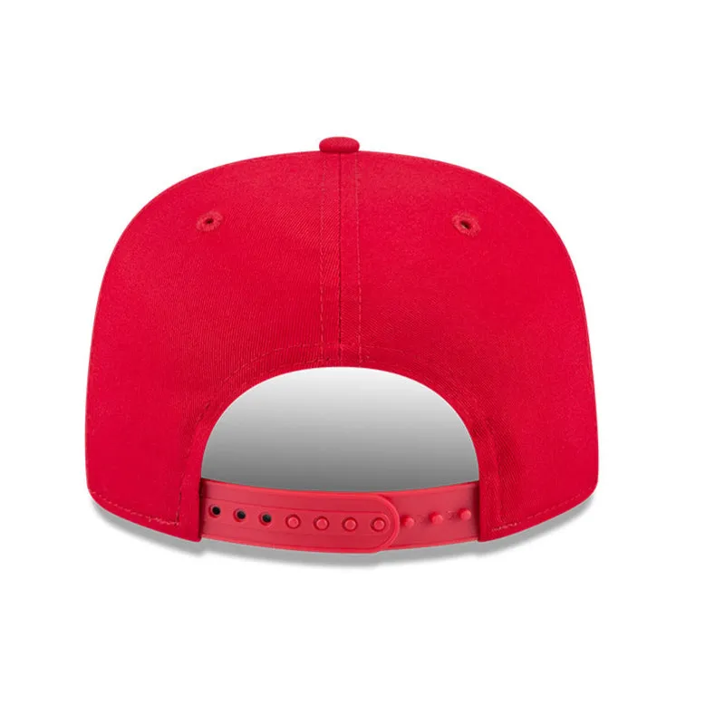 New Era Golfer Team Chain Stitch Los Angeles Angels Logo Patch Snapback Hat - Red