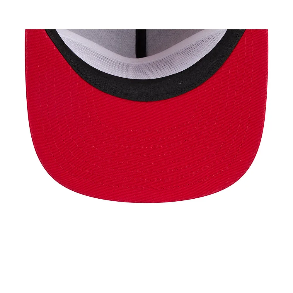 New Era Golfer Team Chain Stitch Los Angeles Angels Logo Patch Snapback Hat - Red