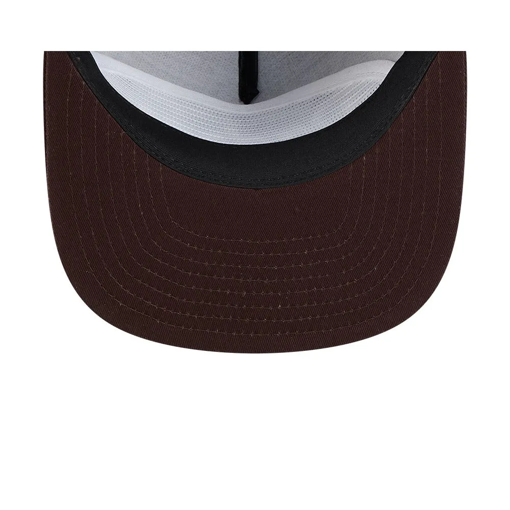 New Era Golfer Team Chain Stitch San Diego Padres Logo Patch Snapback Hat - Brown