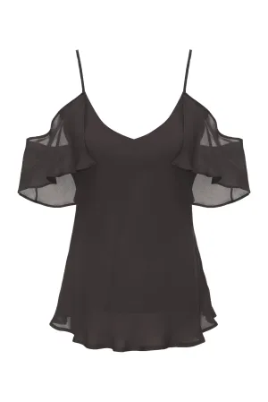 Now 60% OFF - London Sheer Cami Dark Grey