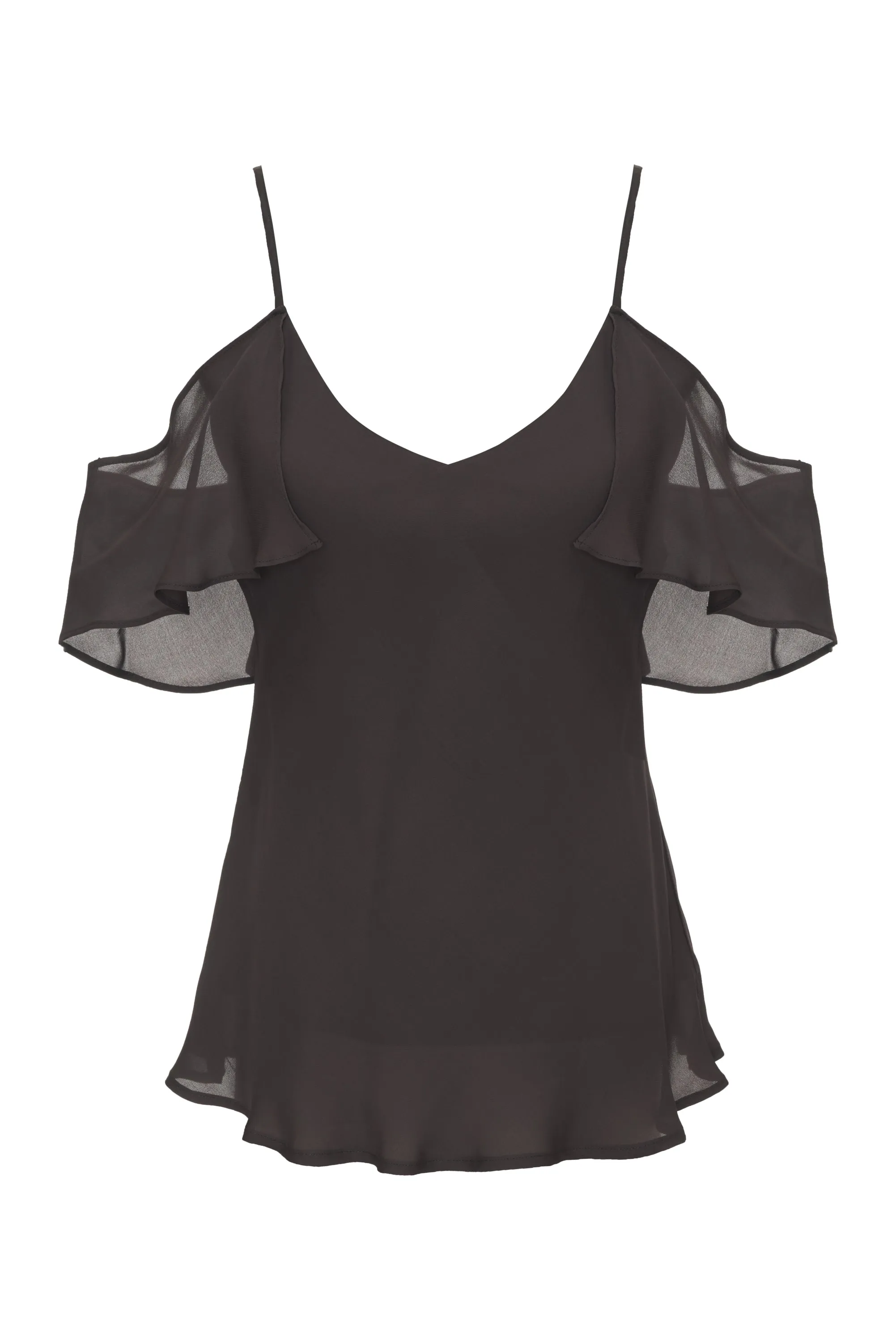 Now 60% OFF - London Sheer Cami Dark Grey