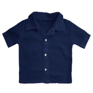 Organic Cotton Shirt in Navy