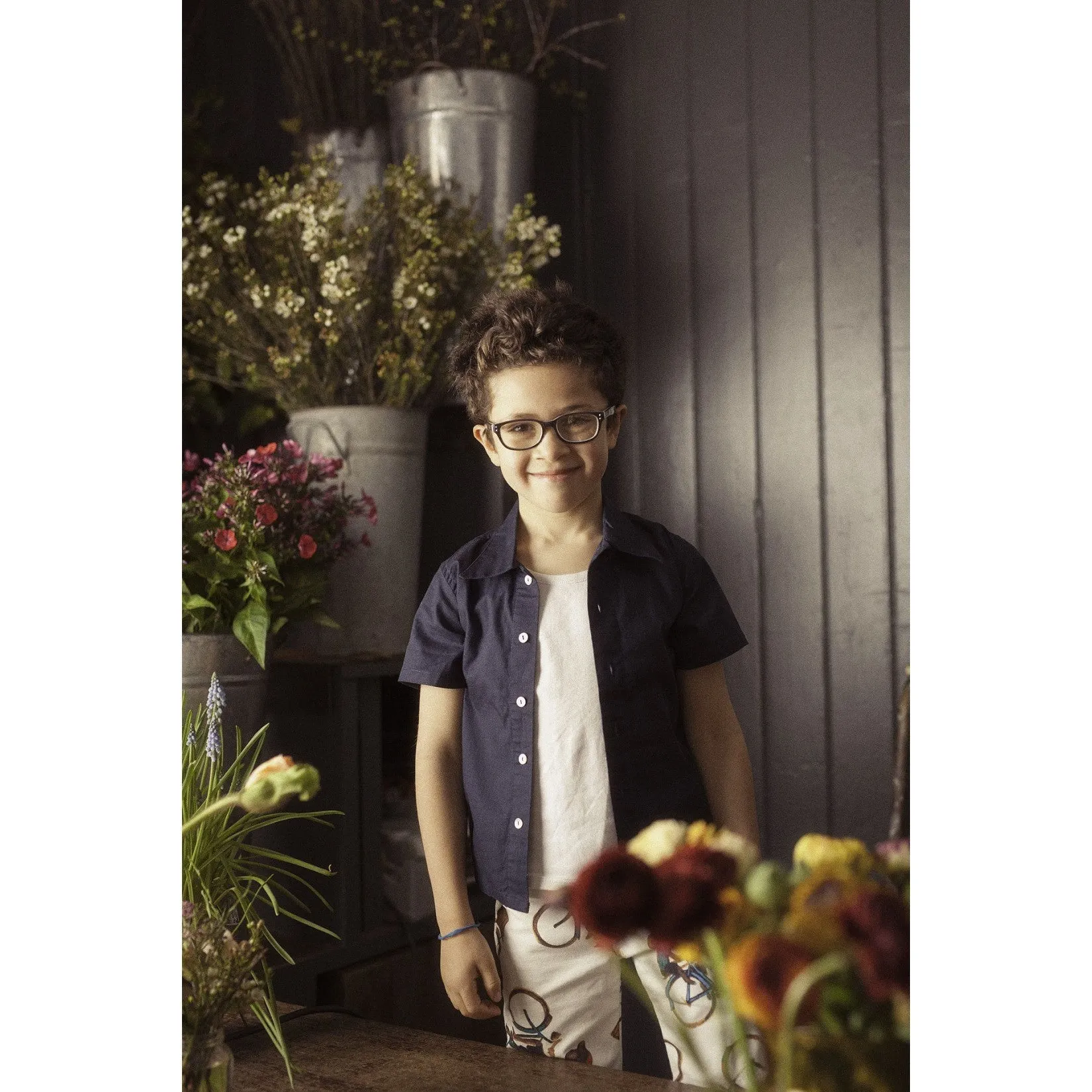 Organic Cotton Shirt in Navy
