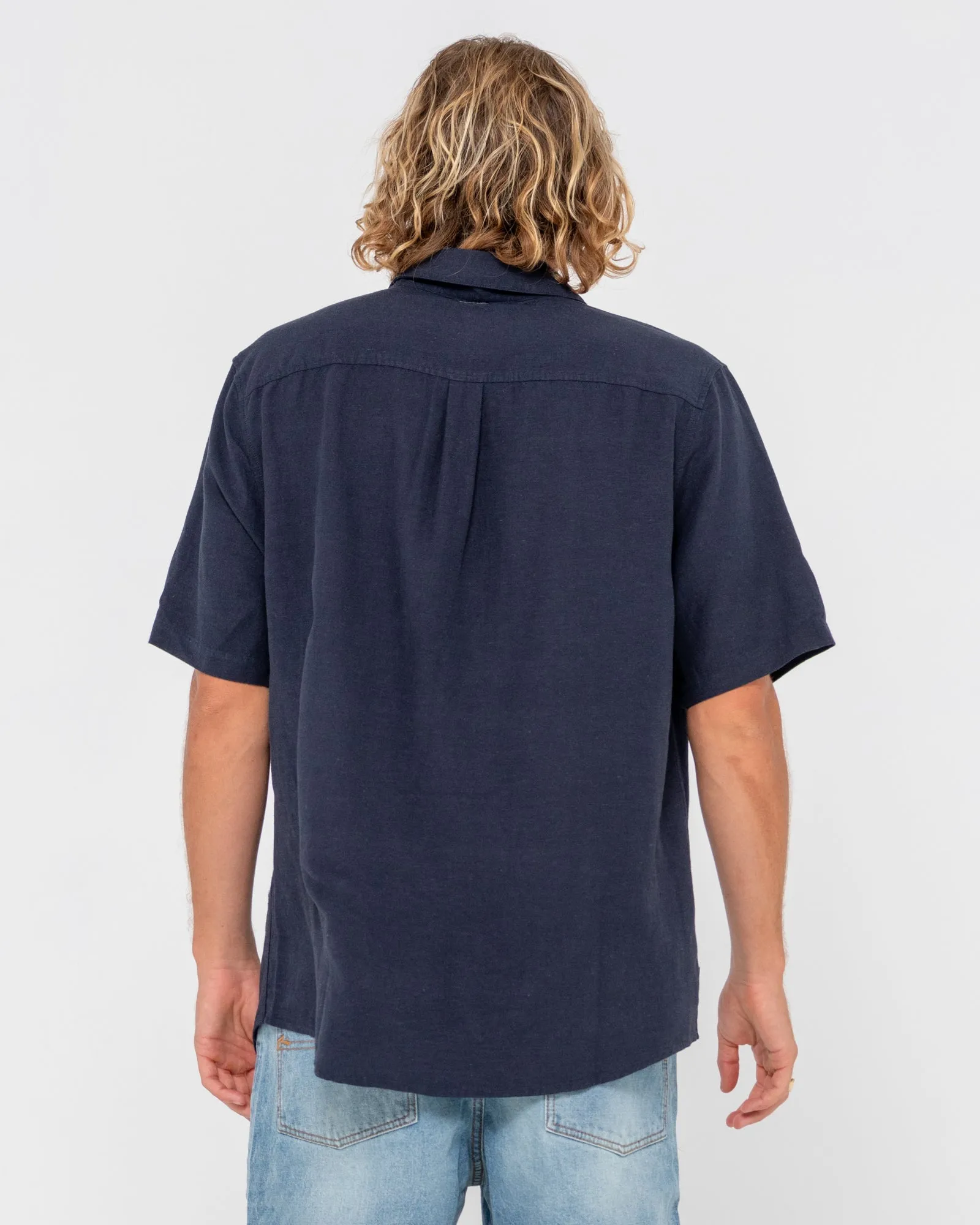 Overtone Short Sleeve Linen Shirt