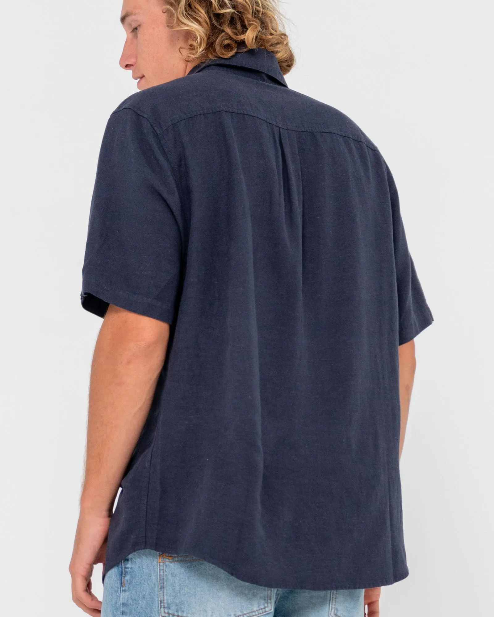 Overtone Short Sleeve Linen Shirt