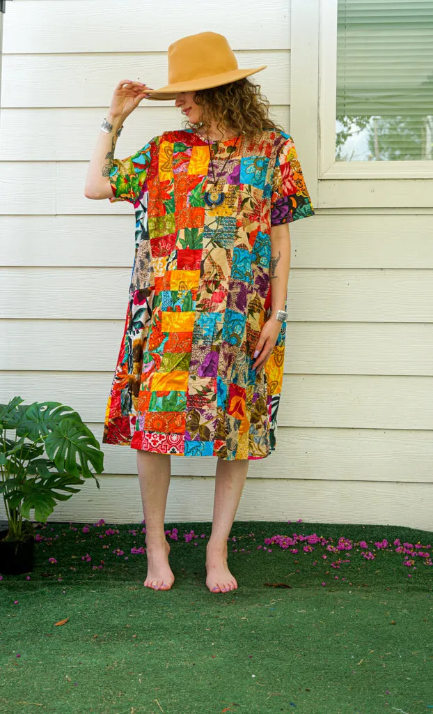 Pastiche Parade Patchwork Bohemian Dress