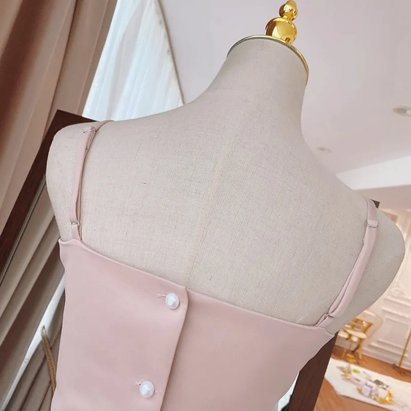 Patchwork Bow  Vest Square Collar Sleeveless