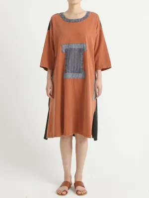 Patchwork Cotton Summer Casual Loose Dress