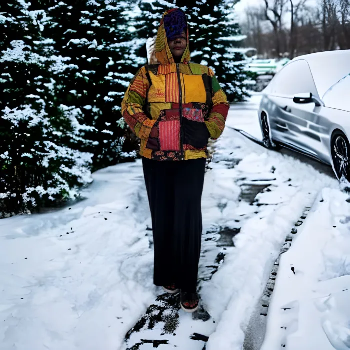 Patchwork Hood Jacket