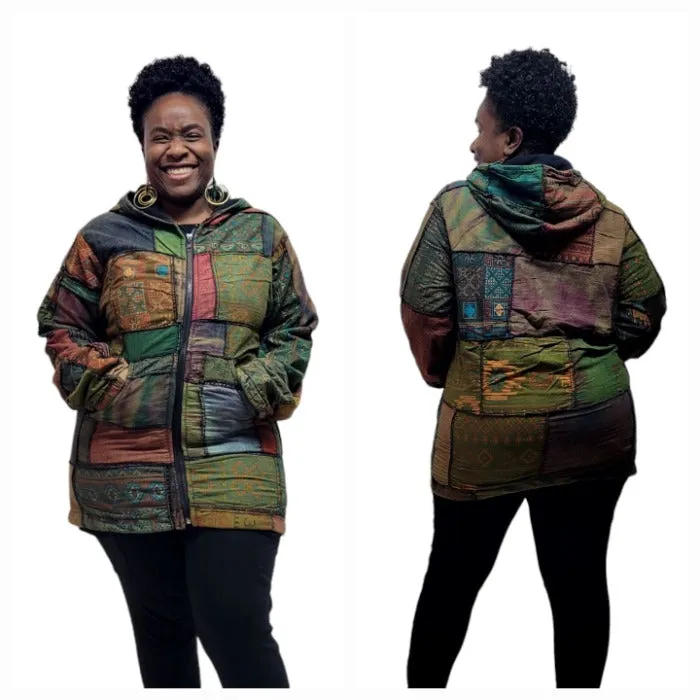 Patchwork Hood Jacket