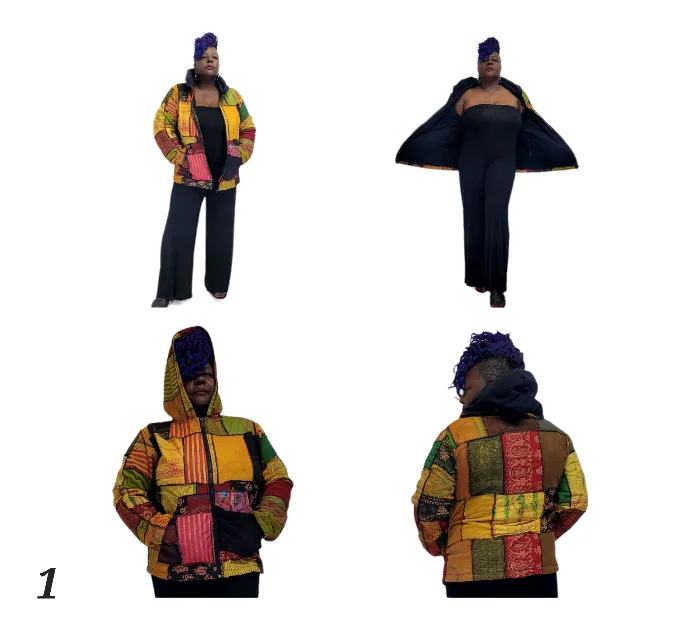 Patchwork Hood Jacket
