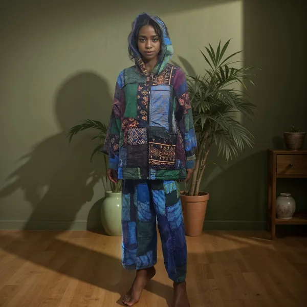 Patchwork Hood Jacket