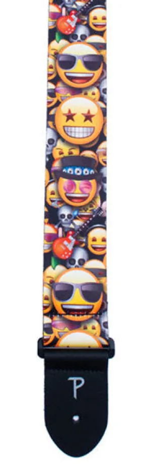 Perris 2.5" Polyester "Emoji Cool Guitar Design" Licensed Guitar Strap
