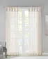 Persis Twisted Tab Voile Sheer Window Pair Ivory