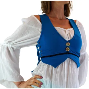 Petal Vest' Boho  Festival - Light Blue