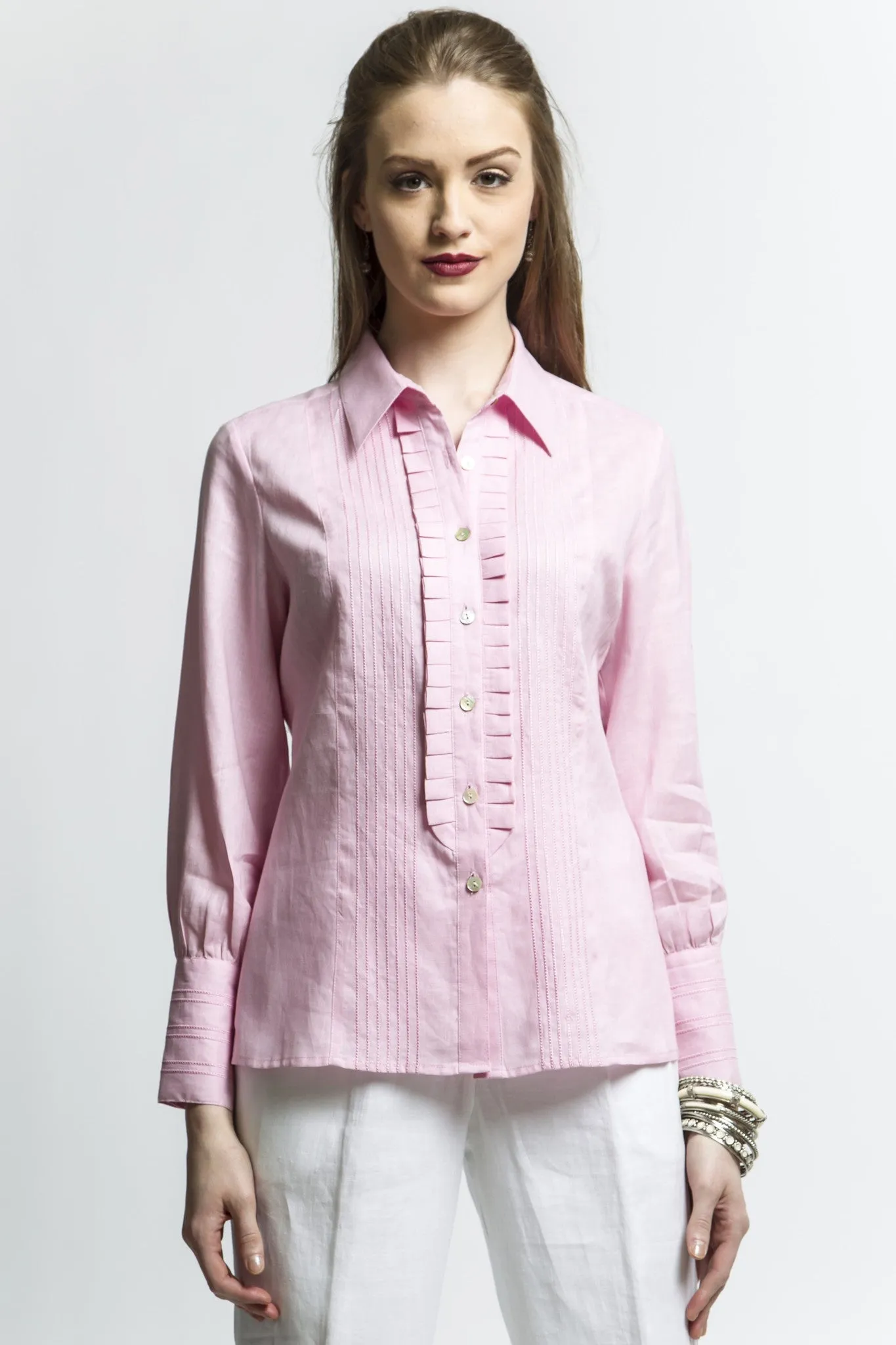 Pleated Dress Shirt Style 7569