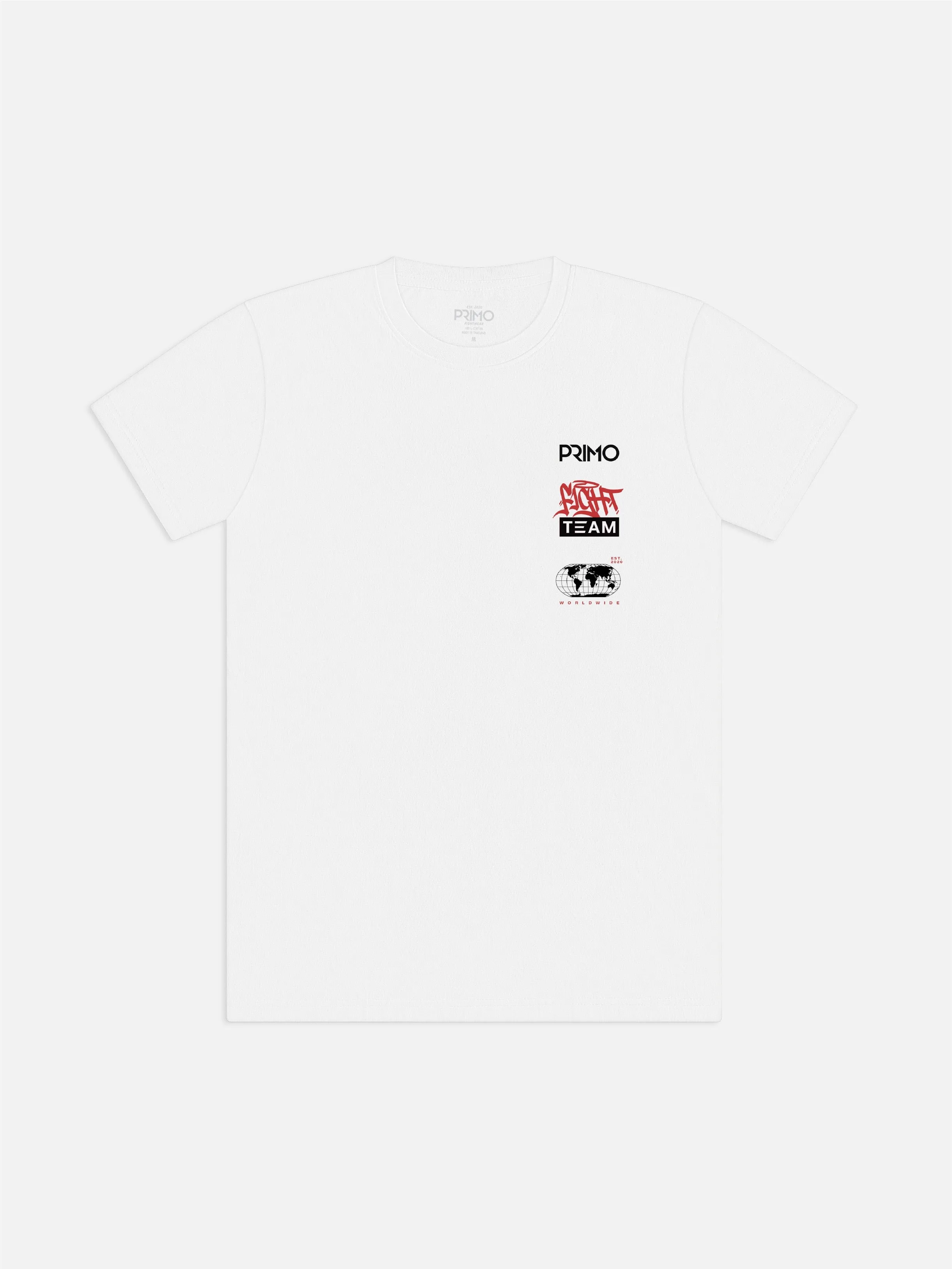 Primo Fight Team Cotton T-Shirt - White
