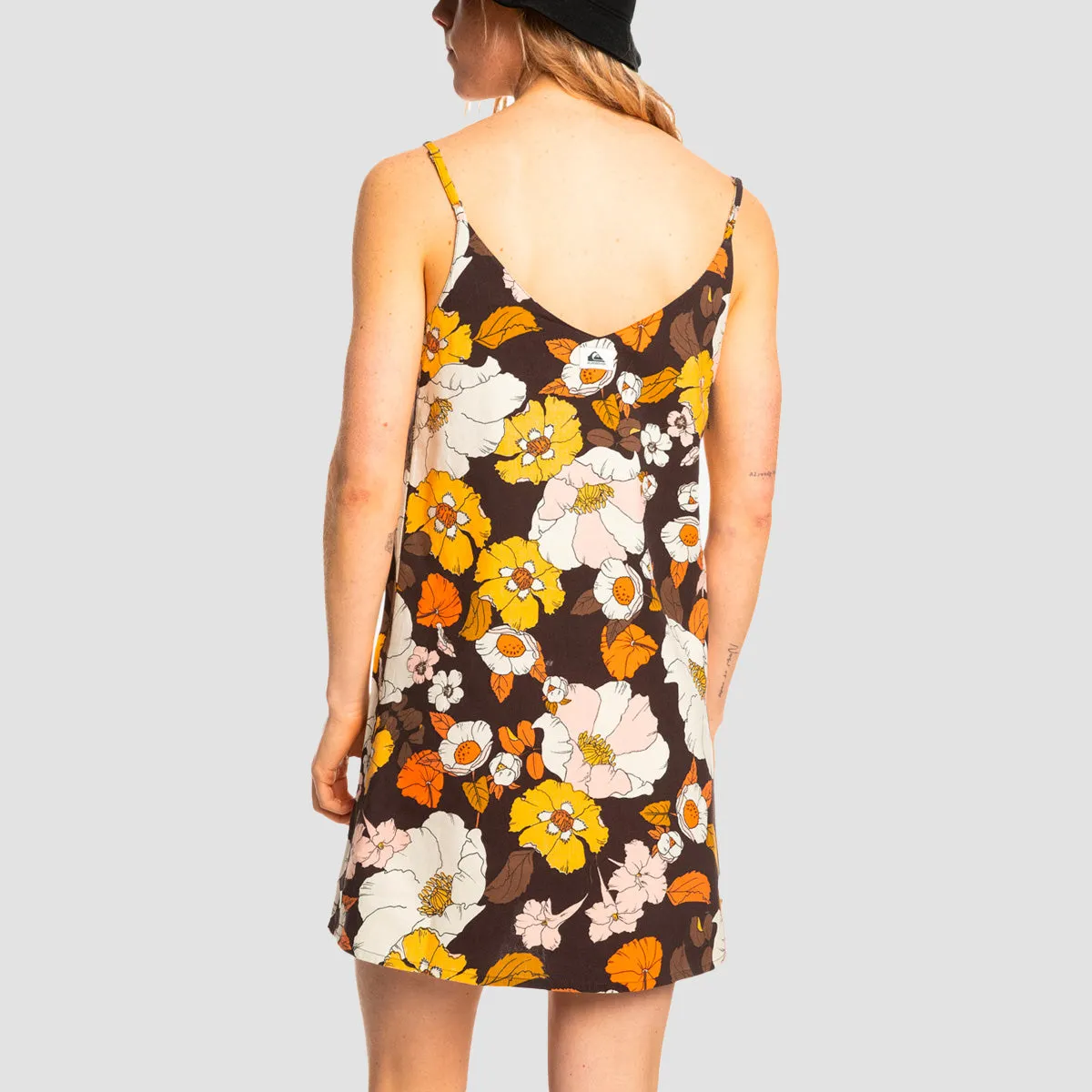 Quiksilver Retro Resort Slip Dress Dream Flower Teak - Womens