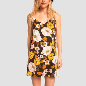 Quiksilver Retro Resort Slip Dress Dream Flower Teak - Womens
