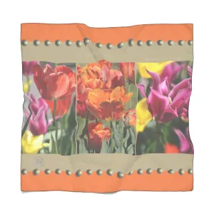 "Brooklyn" Chiffon Scarf with Signature Art Deco