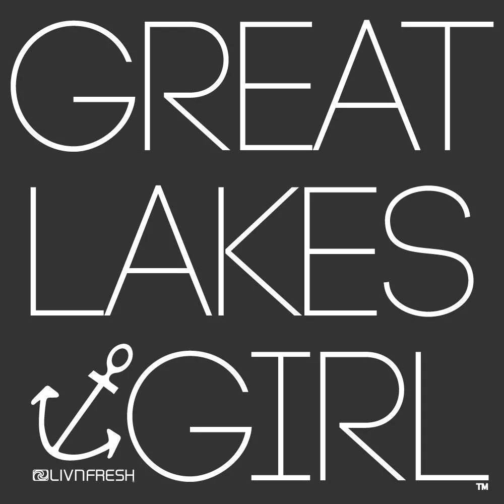 "Great Lakes Girl" Women's Striped Double Hood Pullover
