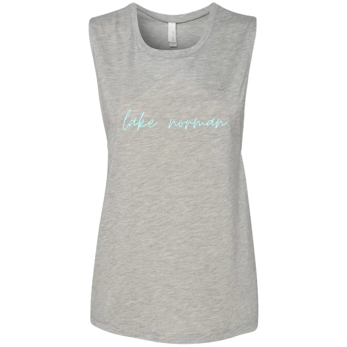 "Lake Norman- AQUA" Ladies' Flowy Muscle Tank