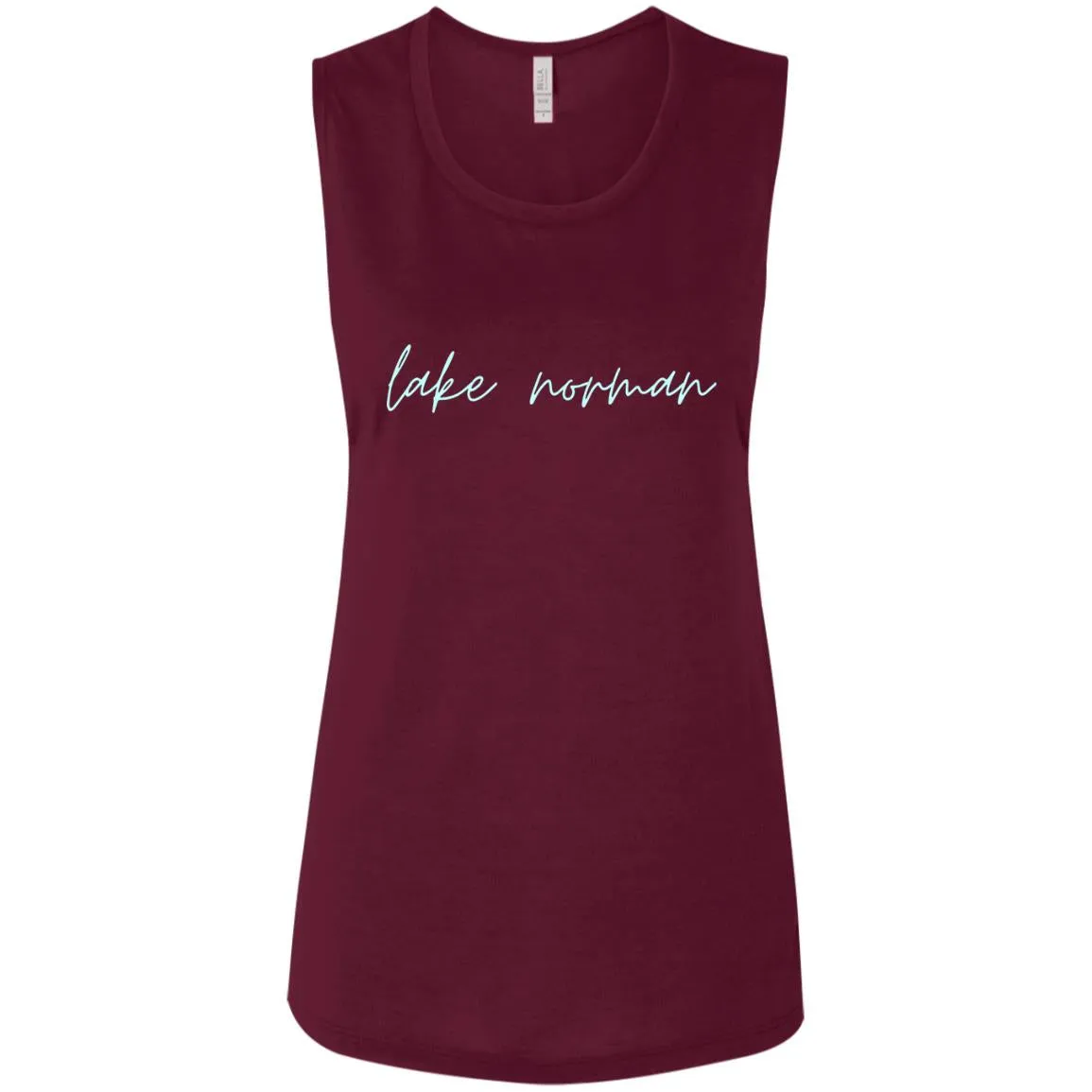 "Lake Norman- AQUA" Ladies' Flowy Muscle Tank