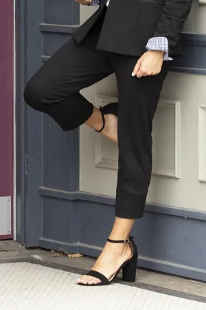 "Sophia" Black Tuxedo Pants