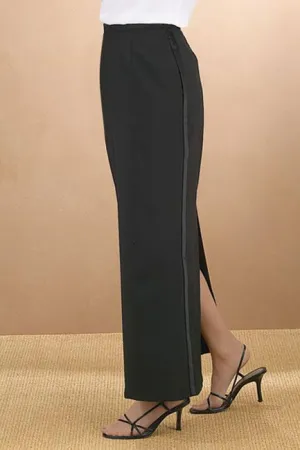 "Victoria" Black Tuxedo Skirt