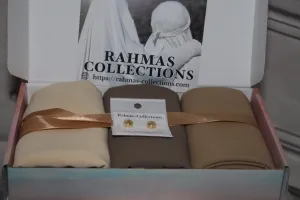 Ramadan  Georgette Crepe Hijab Box : Earth