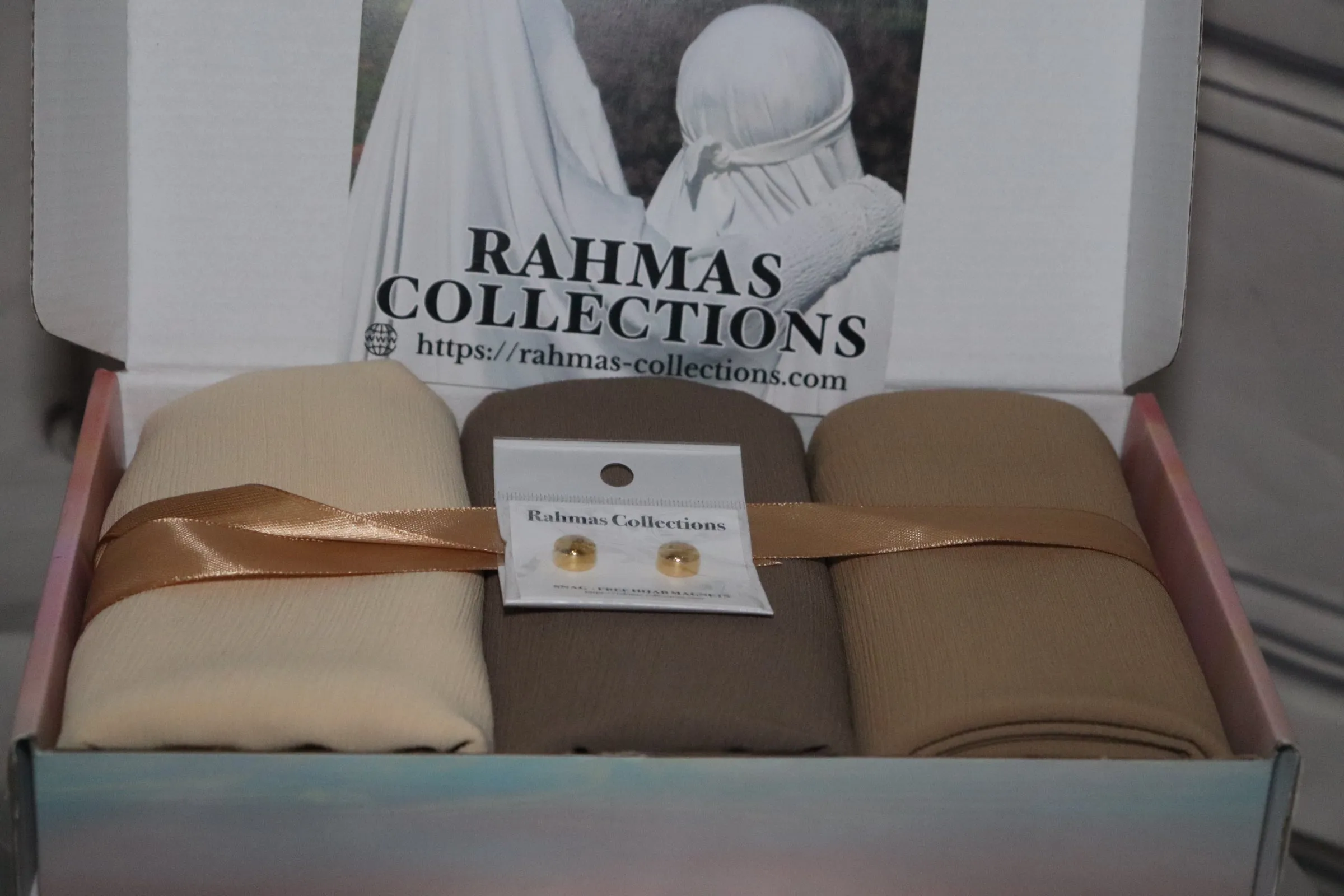 Ramadan  Georgette Crepe Hijab Box : Earth