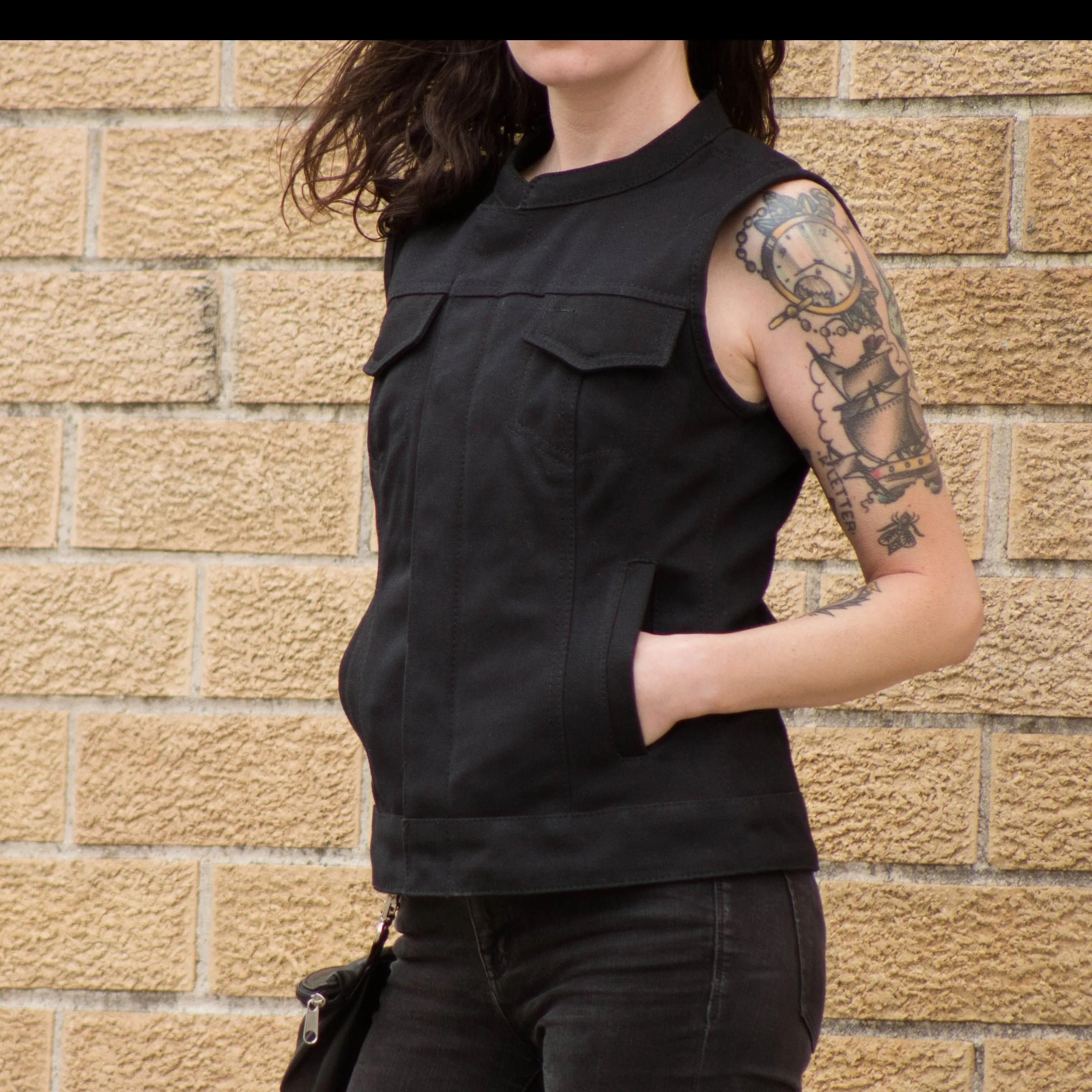 REBEL ALEX Motorcycle Canvas Vest