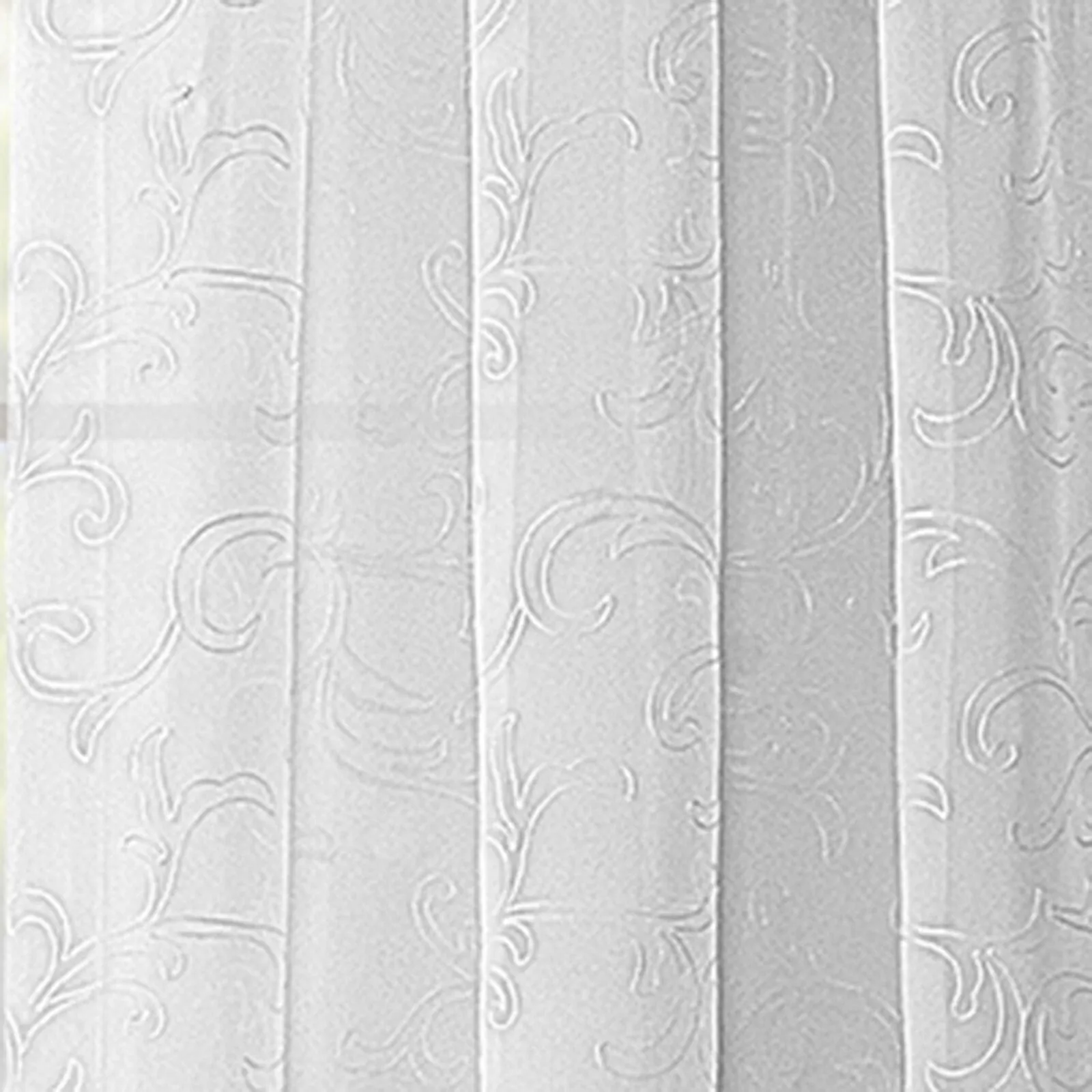 Regal Home Embroidered Voile Sheer Rod Pocket Single Curtain Panel White 54 x 84