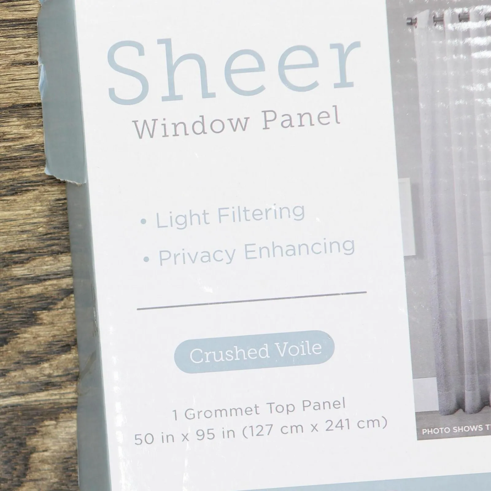 Regal Home Sheer Grommet Top Single Curtain Panel Silver Gray 50" x 95"