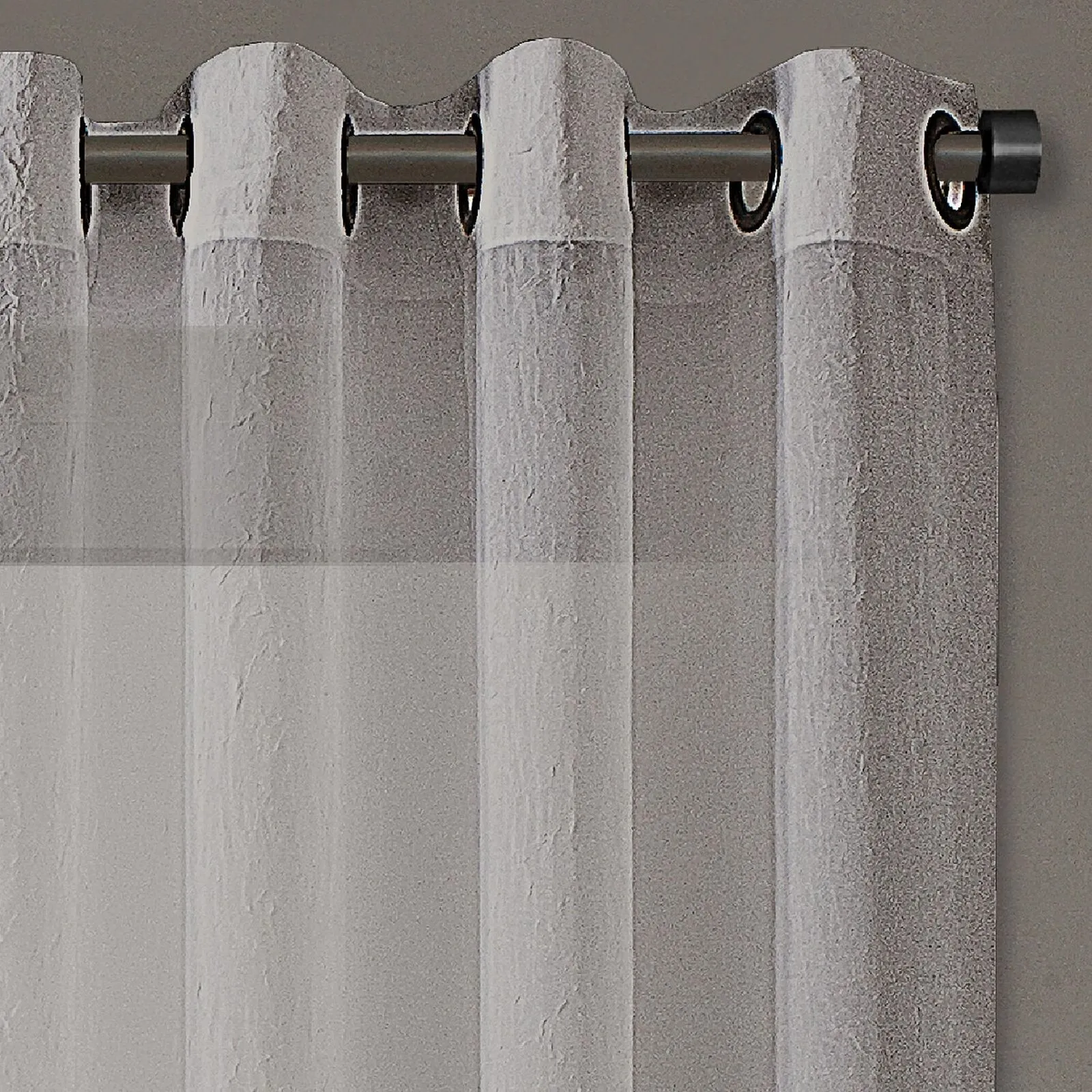 Regal Home Sheer Grommet Top Single Curtain Panel Silver Gray 50" x 95"