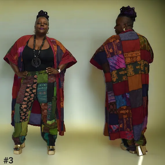 Retro Patchwork Duster