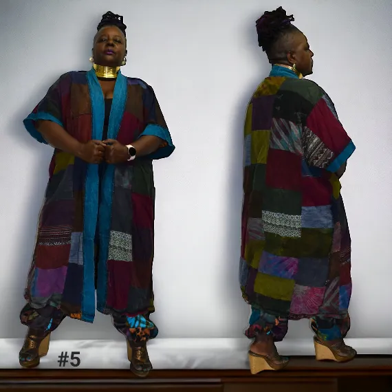 Retro Patchwork Duster