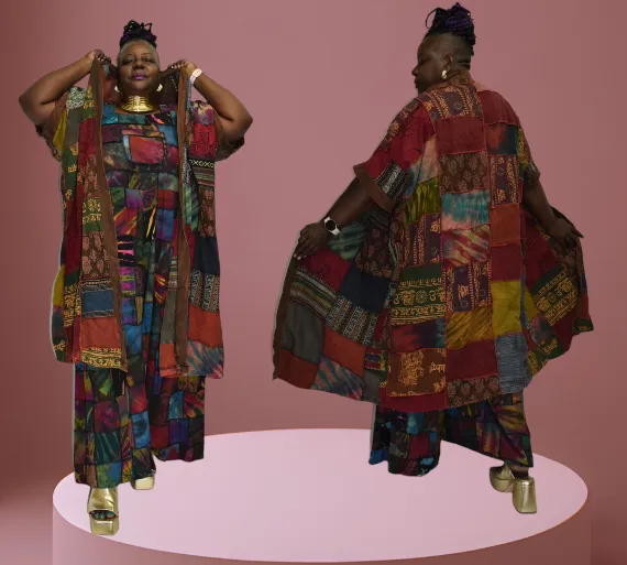 Retro Patchwork Duster