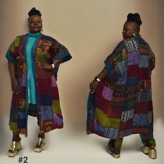 Retro Patchwork Duster