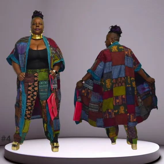 Retro Patchwork Duster