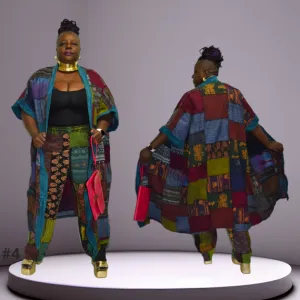 Retro Patchwork Duster
