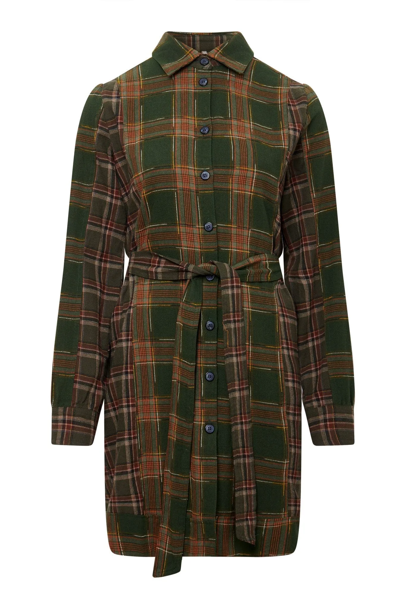 Ruby Women's Organic Cotton Corduroy Dress | Patchwork Green