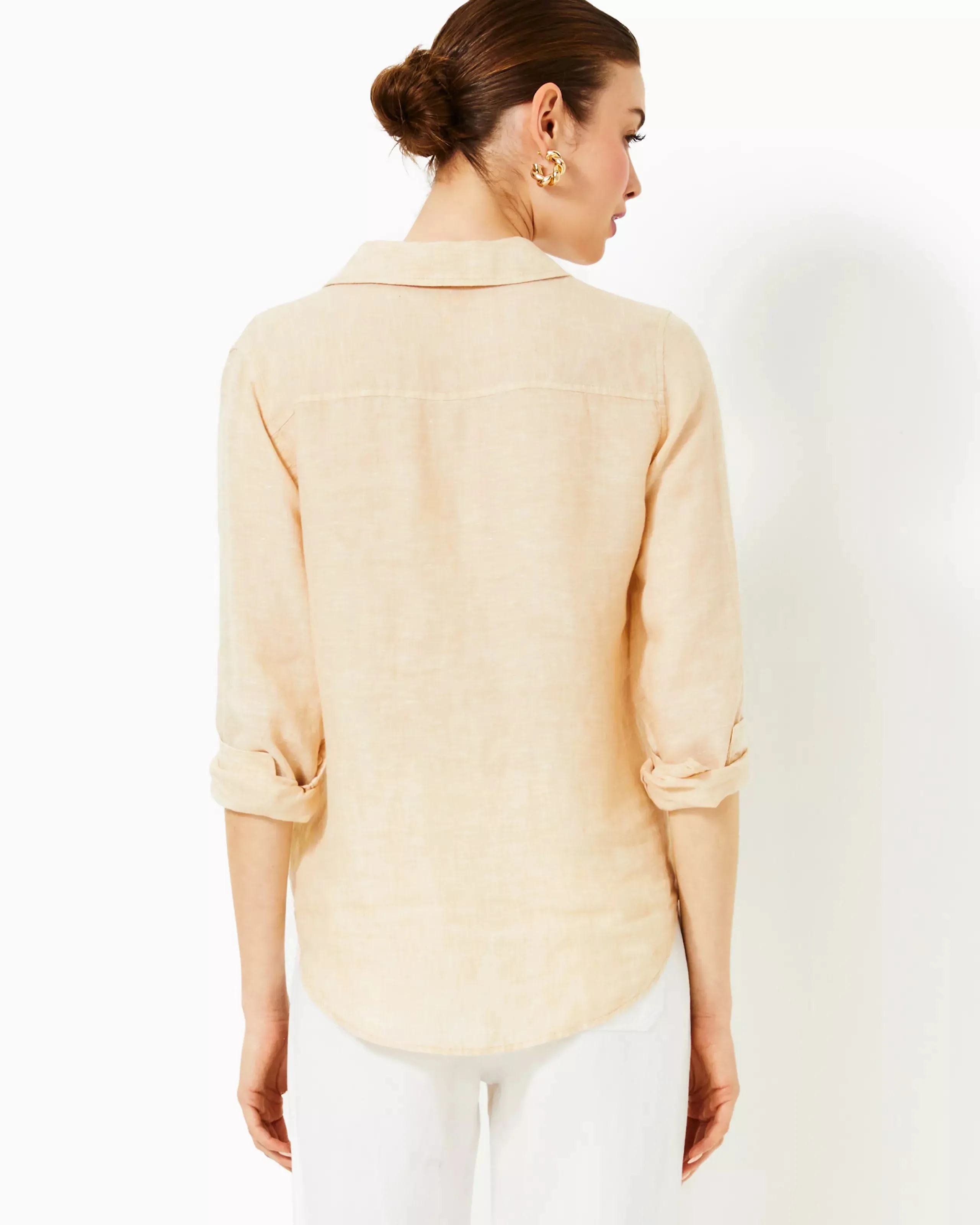 Sea View Button Down (Sand Bar/Resort White)