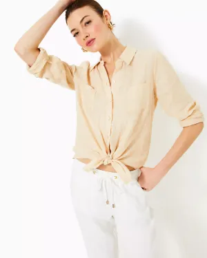 Sea View Button Down (Sand Bar/Resort White)