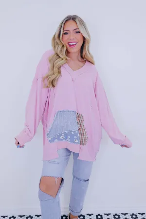 ***Shake It Up Star Patchwork Sweatshirt - 2 Colors SAMPLE