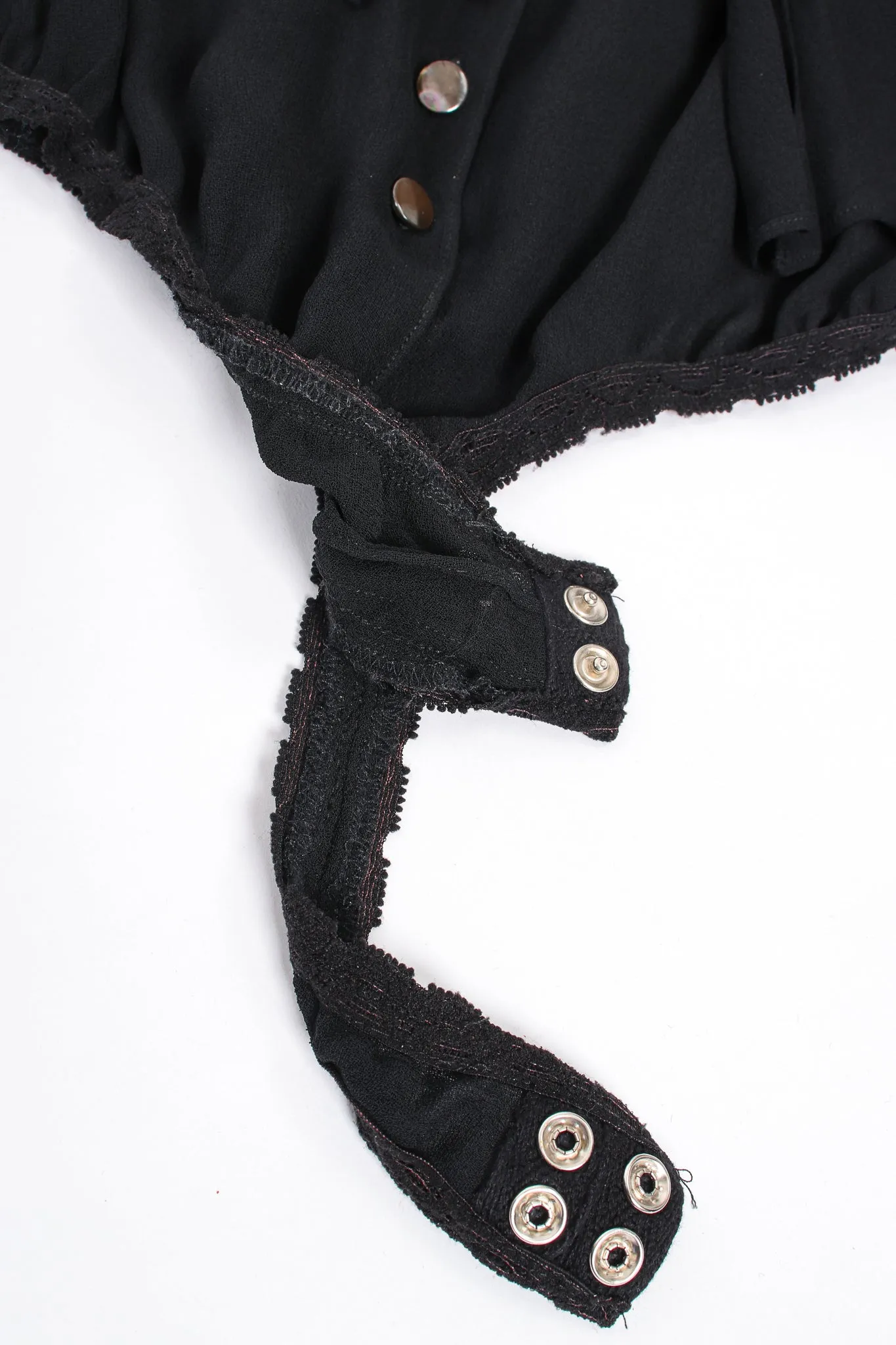 Sheer Georgette Jabot Bodysuit