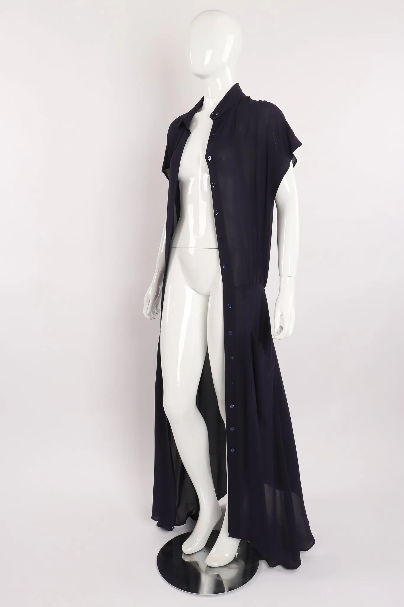 Sheer Longline Shirt Dress