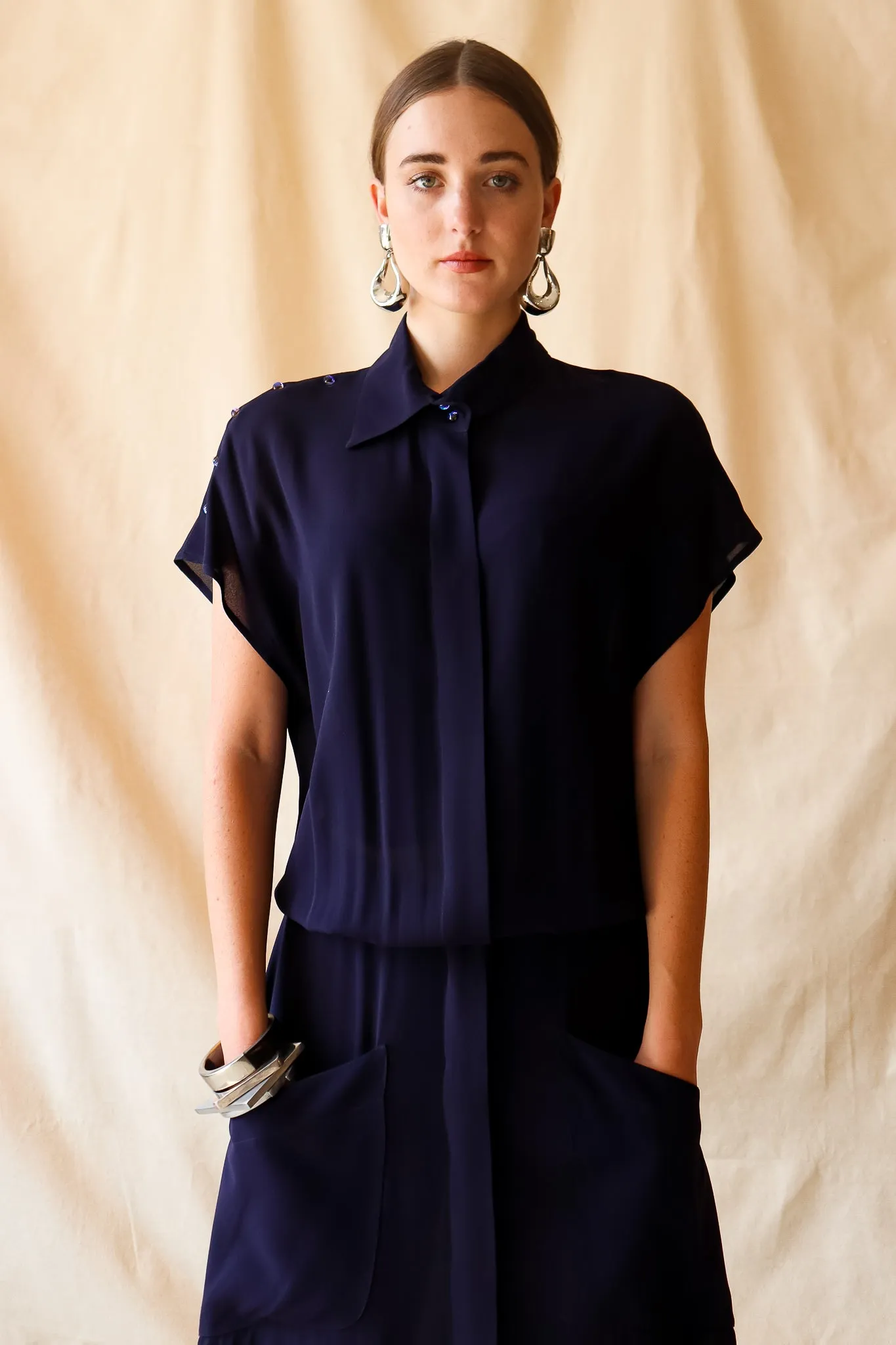 Sheer Longline Shirt Dress