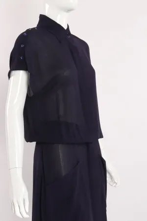 Sheer Longline Shirt Dress